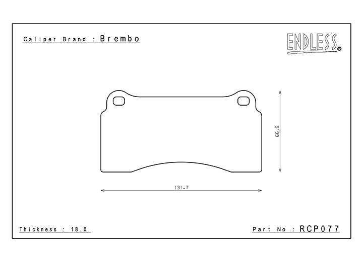 Endless MX72 Brake pads - BMW M2 F87 Rear(M-Sport package, 380mm disc) - Revzone