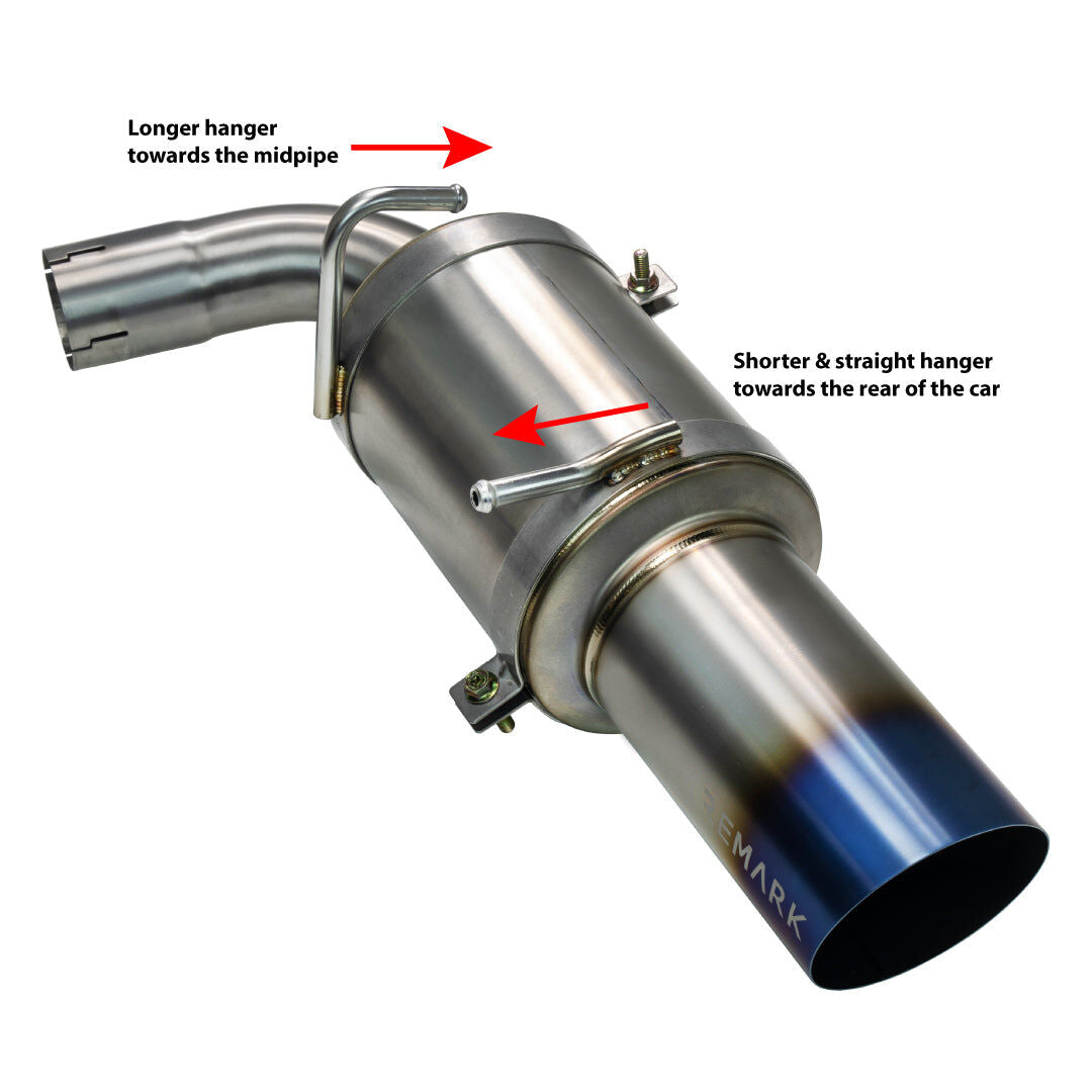 Remark Cat-Back Exhaust R1 Spec Single-Exit Titanium Muffler - Subaru BRZ / Toyota GR86 ZD8/ZN8 22+