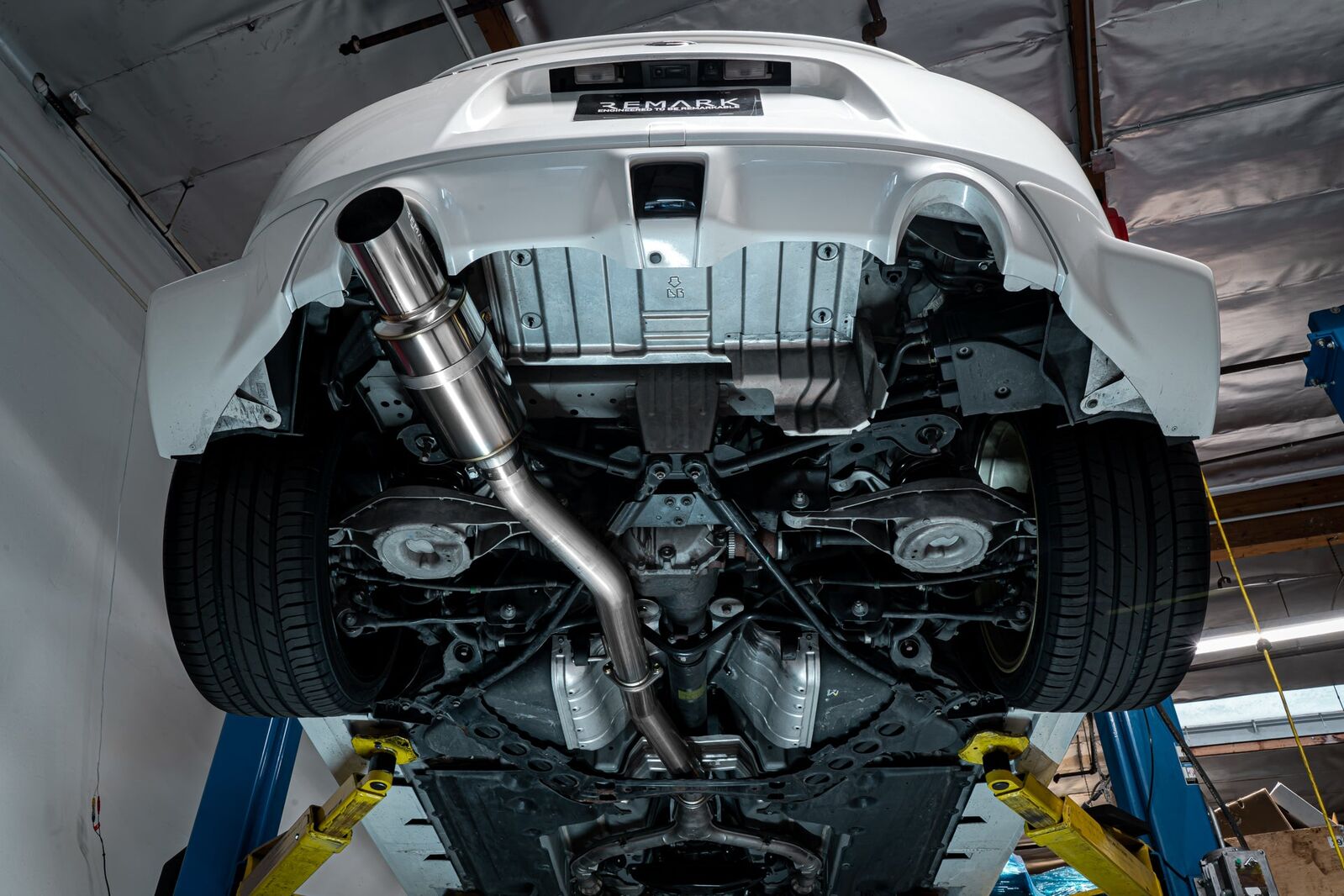 Remark Cat-Back Exhaust R1 Spec Single-Exit Stainless - Nissan 370Z Z34 09-22
