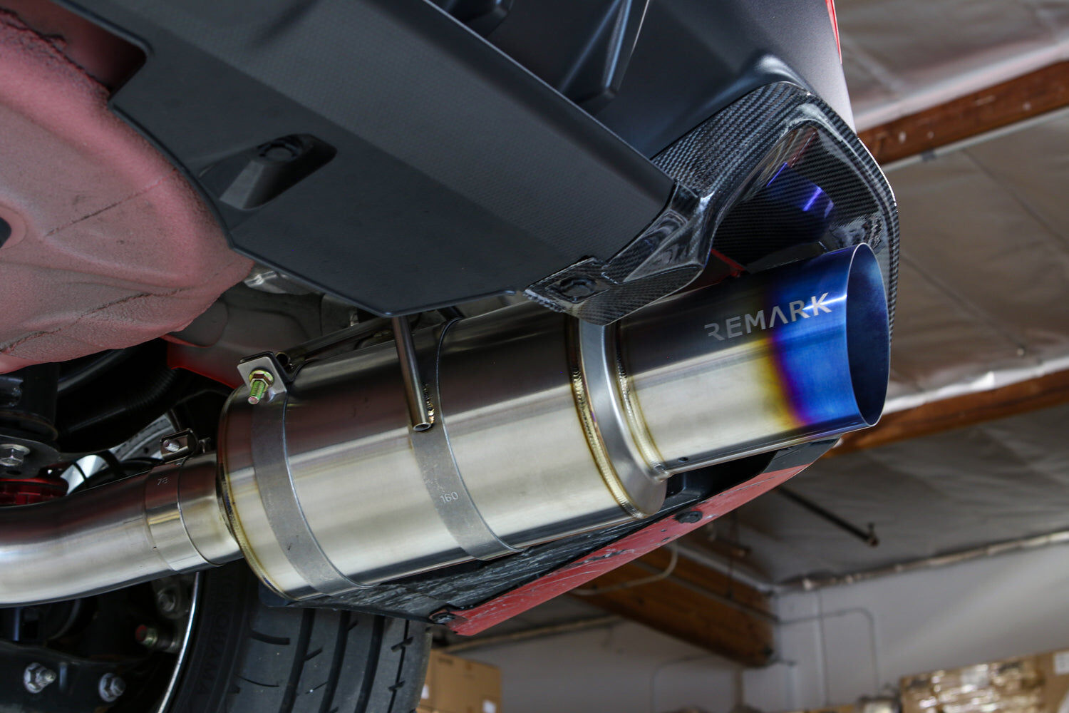 Remark Cat-Back Exhaust R1 Spec Single-Exit Full Titanium (Resonated) - Subaru WRX VB 22+
