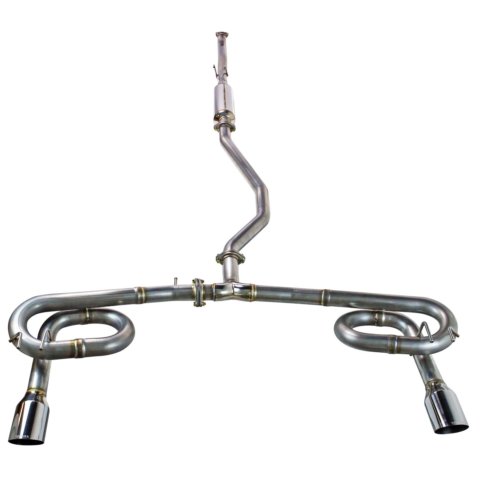 Remark Cat-Back Exhaust Link Loop Spec Dual Stainless Steel Tips - Honda Civic Sport Sedan FE2 22+