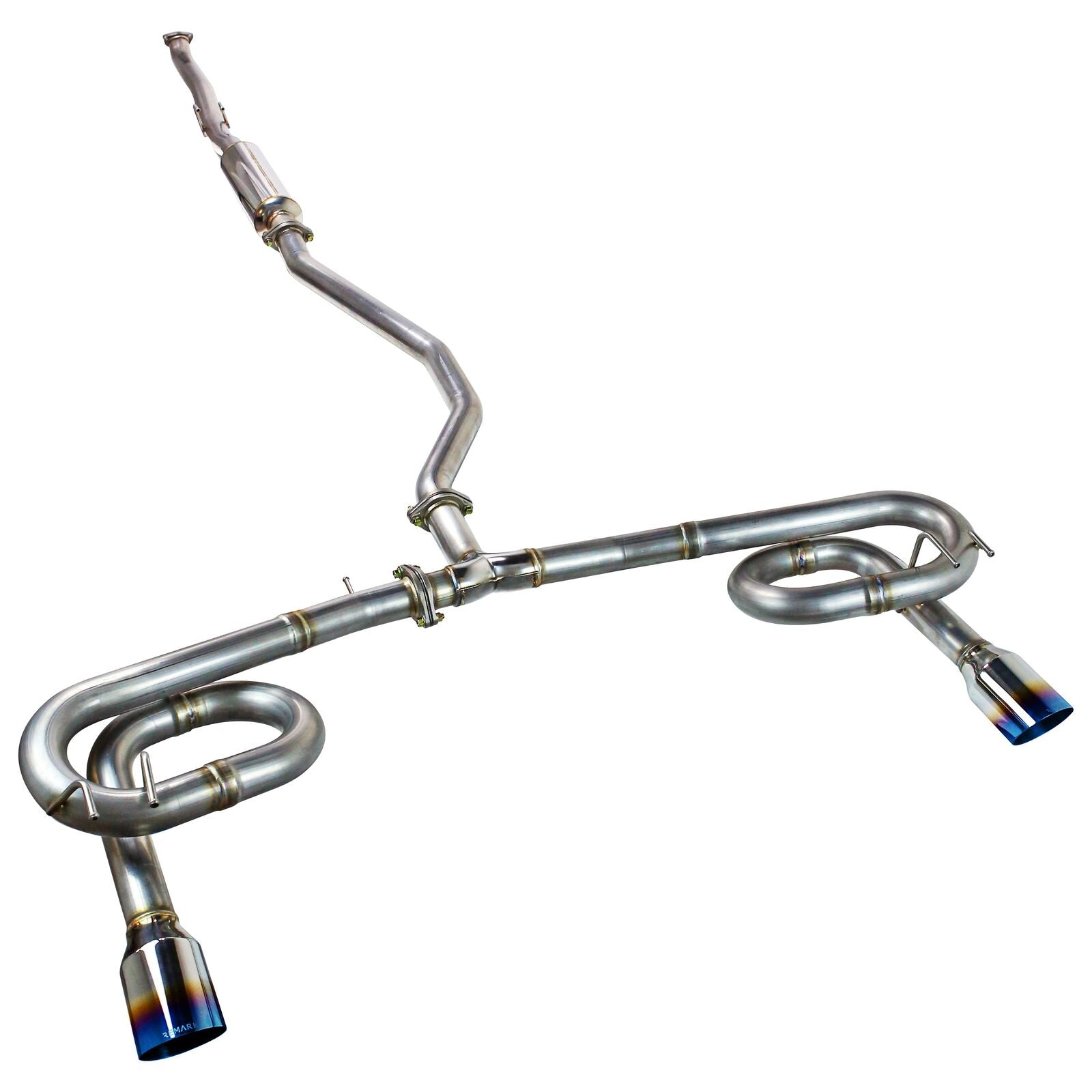 Remark Cat-Back Exhaust Link Loop Spec Dual Burnt Stainless Tips - Honda Civic Sport Sedan FE2 22+ (RK-C2063H-11T) - Remark - Revzone