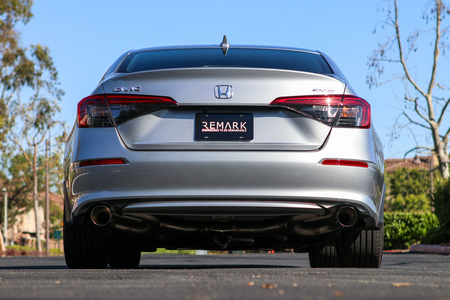 Remark Cat-Back Exhaust Link Loop Spec Dual Burnt Stainless Tips - Honda Civic Sport Sedan FE2 22+