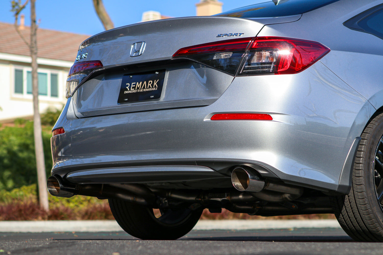 Remark Cat-Back Exhaust Link Loop Spec Dual Burnt Stainless Tips - Honda Civic Sport Sedan FE2 22+