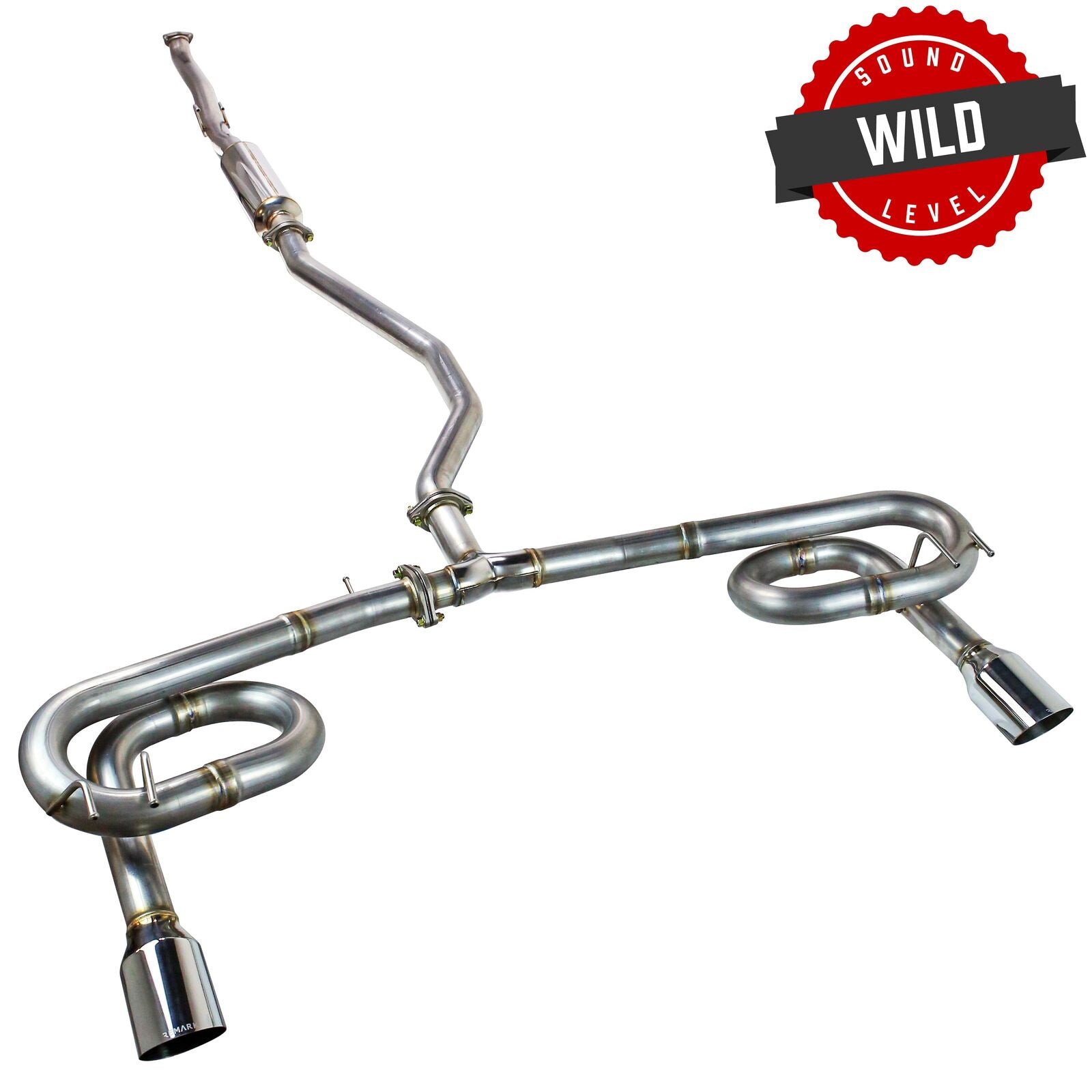 Remark Cat-Back Exhaust Link Loop Spec Dual Stainless Steel Tips - Honda Civic Sport Sedan FE2 22+ (RK-C2063H-11) - Remark - Revzone