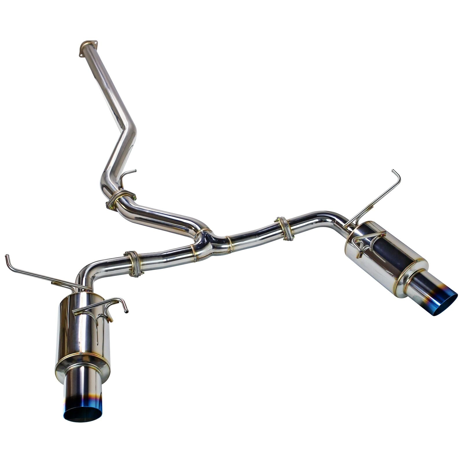 Remark Cat-Back Exhaust Dual R1 Spec Burnt Stainless (Non-Resonated) - Subaru WRX VB 22+ (RK-C2076S-03T) - Remark - Revzone