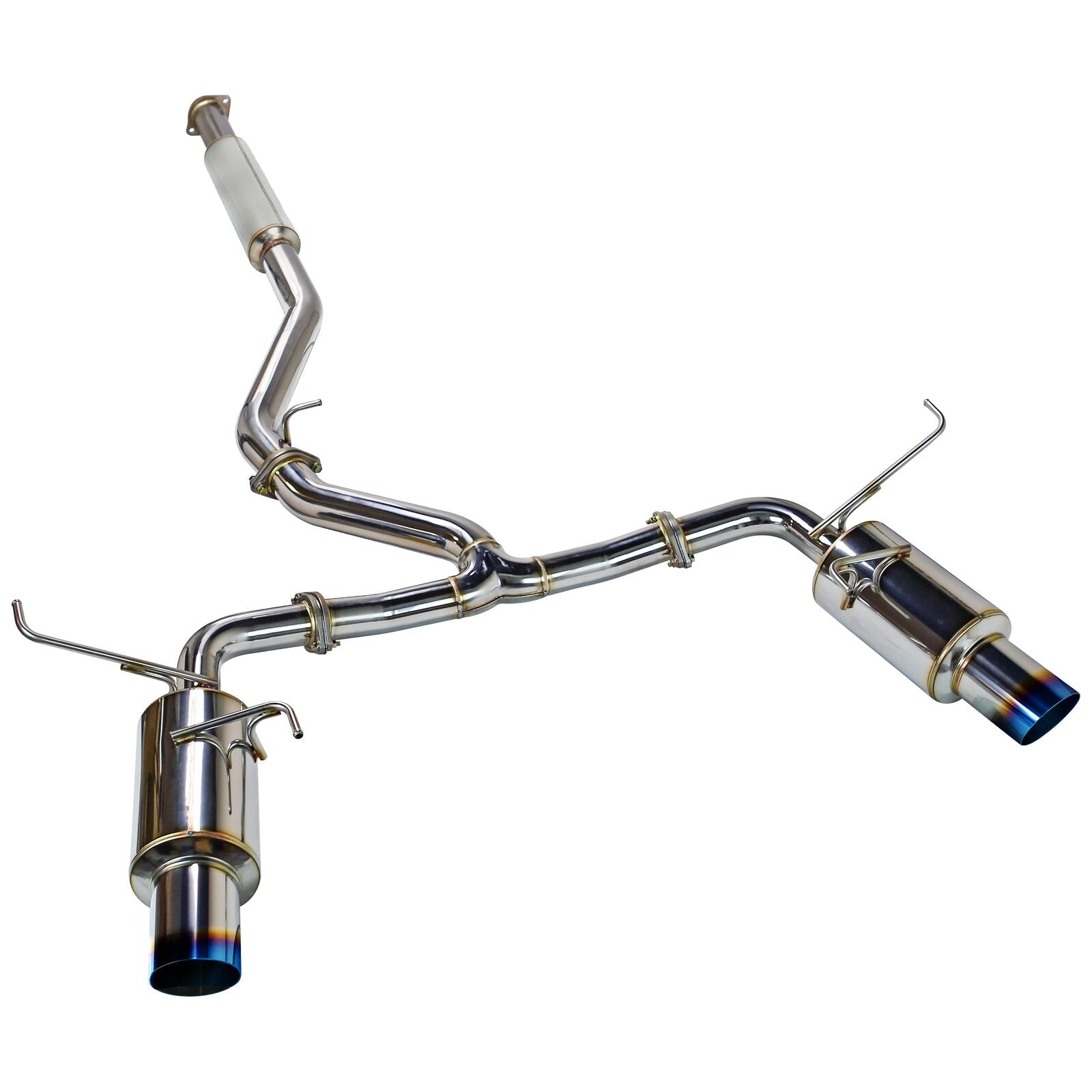 Remark Cat-Back Exhaust Dual R1 Spec Burnt Stainless (Resonated) - Subaru WRX VB 22+ (RK-C2076S-03TC) - Remark - Revzone