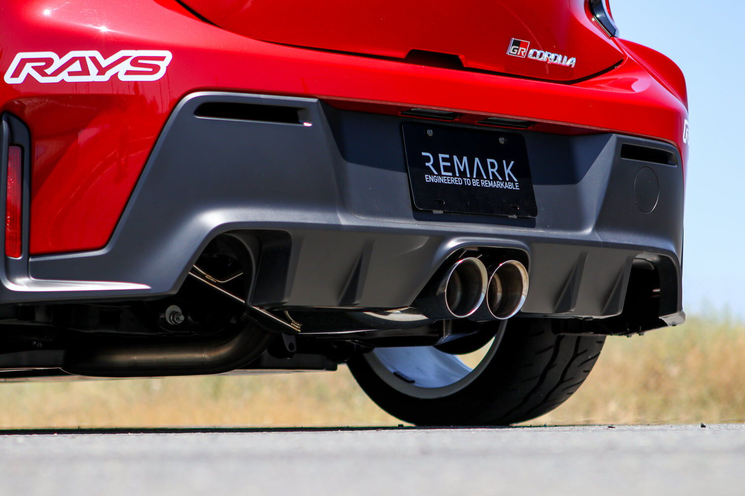 Remark Cat-Back Exhaust Dual Tips Center Exit Burnt Stainless Steel - Toyota GR Corolla GZEA14 23+