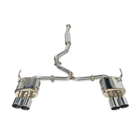 Remark Cat-Back Exhaust Stainless Single 4" Quad Tips (Resonated) - Subaru WRX/WRX STI VA 15-21