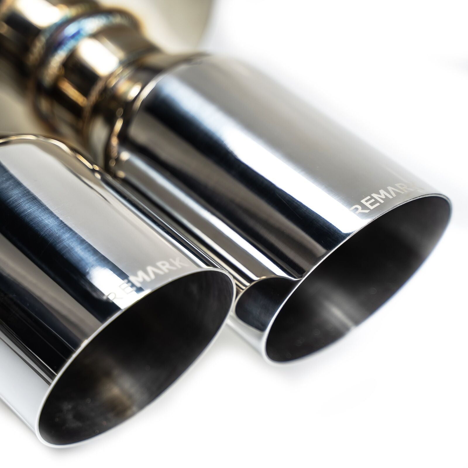 Remark Cat-Back Exhaust Stainless Single 4" Quad Tips (Resonated) - Subaru WRX/WRX STI VA 15-21