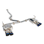 Remark Cat-Back Exhaust Burnt Stainless 4" Quad Tips (Resonated) - Subaru WRX/WRX STI VA 15-21 (RK-C4076S-01TC) - Remark - Revzone