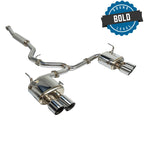 Remark Cat-Back Exhaust Stainless Single 4" Quad Tips (Non-Resonated) - Subaru WRX/WRX STI VA 15-21 (RK-C4076S-01) - Remark - Revzone