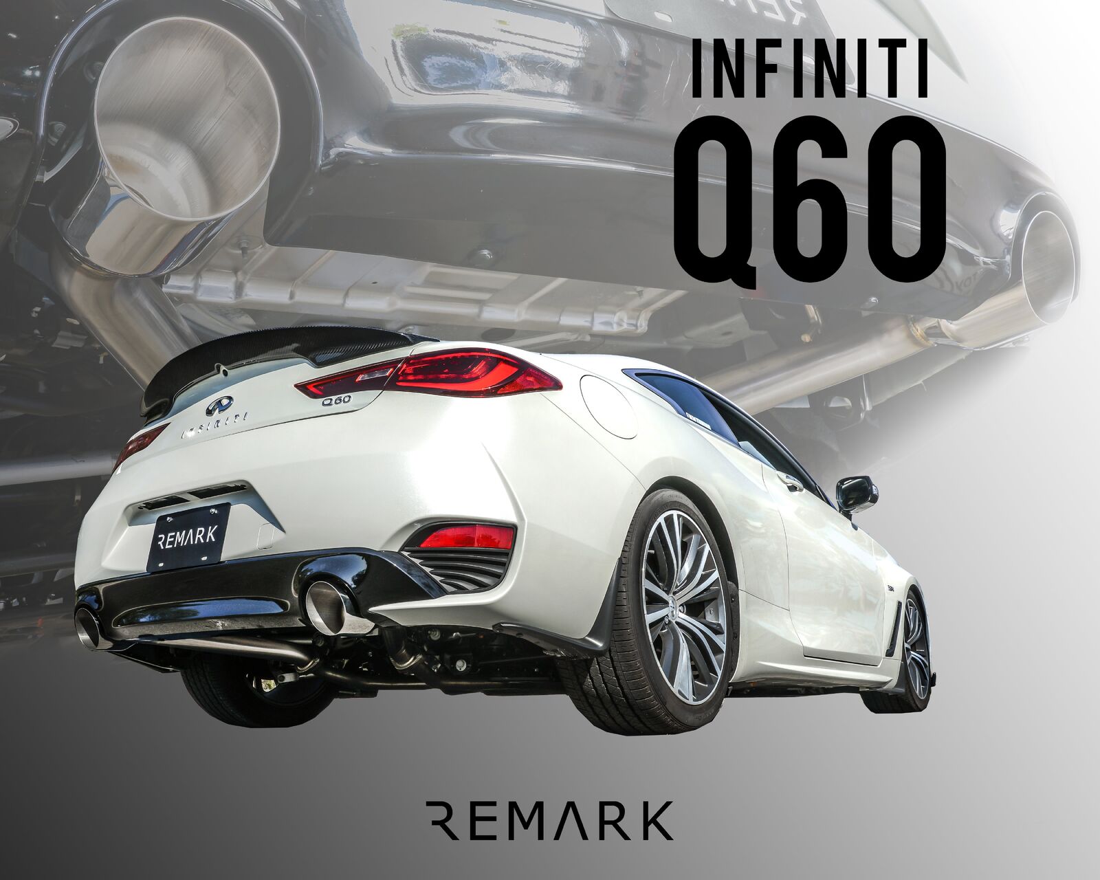 Remark Axle-Back Exhaust Stainless Double Wall Tip - Infiniti Q60 CV37 17+