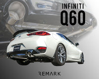 Remark Axle-Back Exhaust Stainless Single Wall Tip - Infiniti Q60 CV37 17+