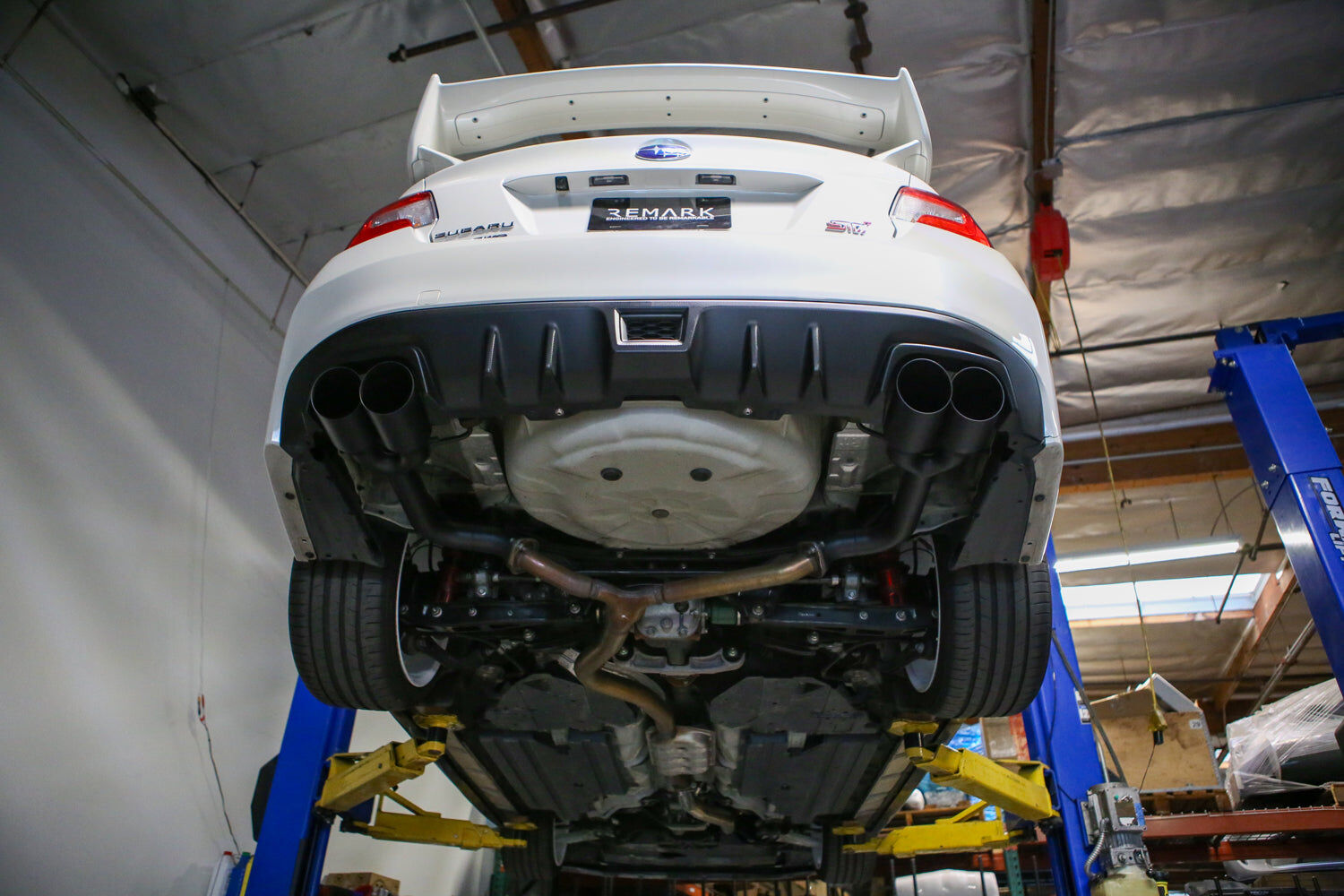 Remark Axle-Back Exhaust Stainless Single Wall Tip (4" Version) Cerakote Black Coating - Subaru WRX/WRX STI VA 15-21