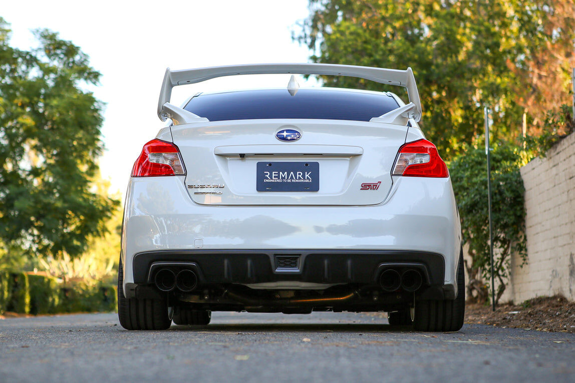 Remark Axle-Back Exhaust Stainless Single Wall Tip (4" Version) Cerakote Black Coating - Subaru WRX/WRX STI VA 15-21