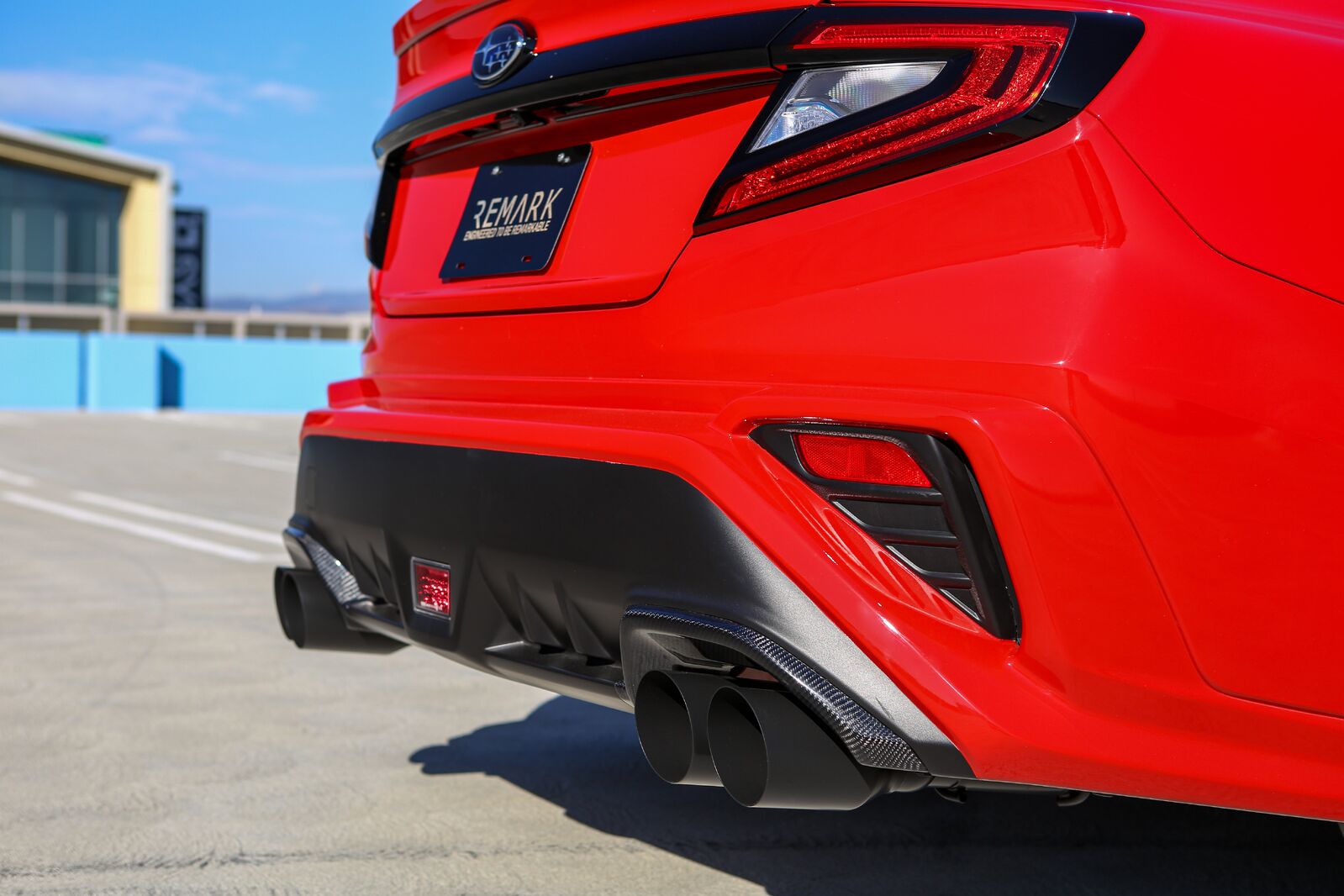 Remark Axle-Back Exhaust Stainless Single Wall Tip (4" Version) Cerakote Black Coating - Subaru WRX VB 22+