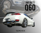 Remark Axle-Back Exhaust Burnt Stainless Single Wall Tip - Infiniti Q60 CV37 17+