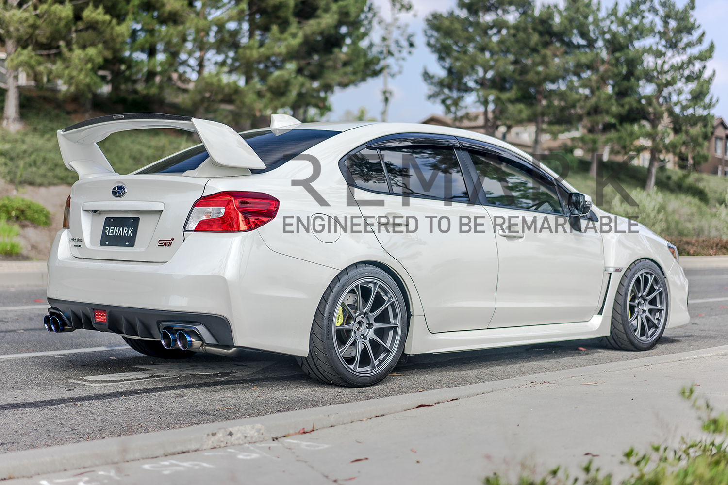 Remark Axle-Back Exhaust Burnt Stainless Double Wall Tip - Subaru WRX/WRX STI VA 15-21