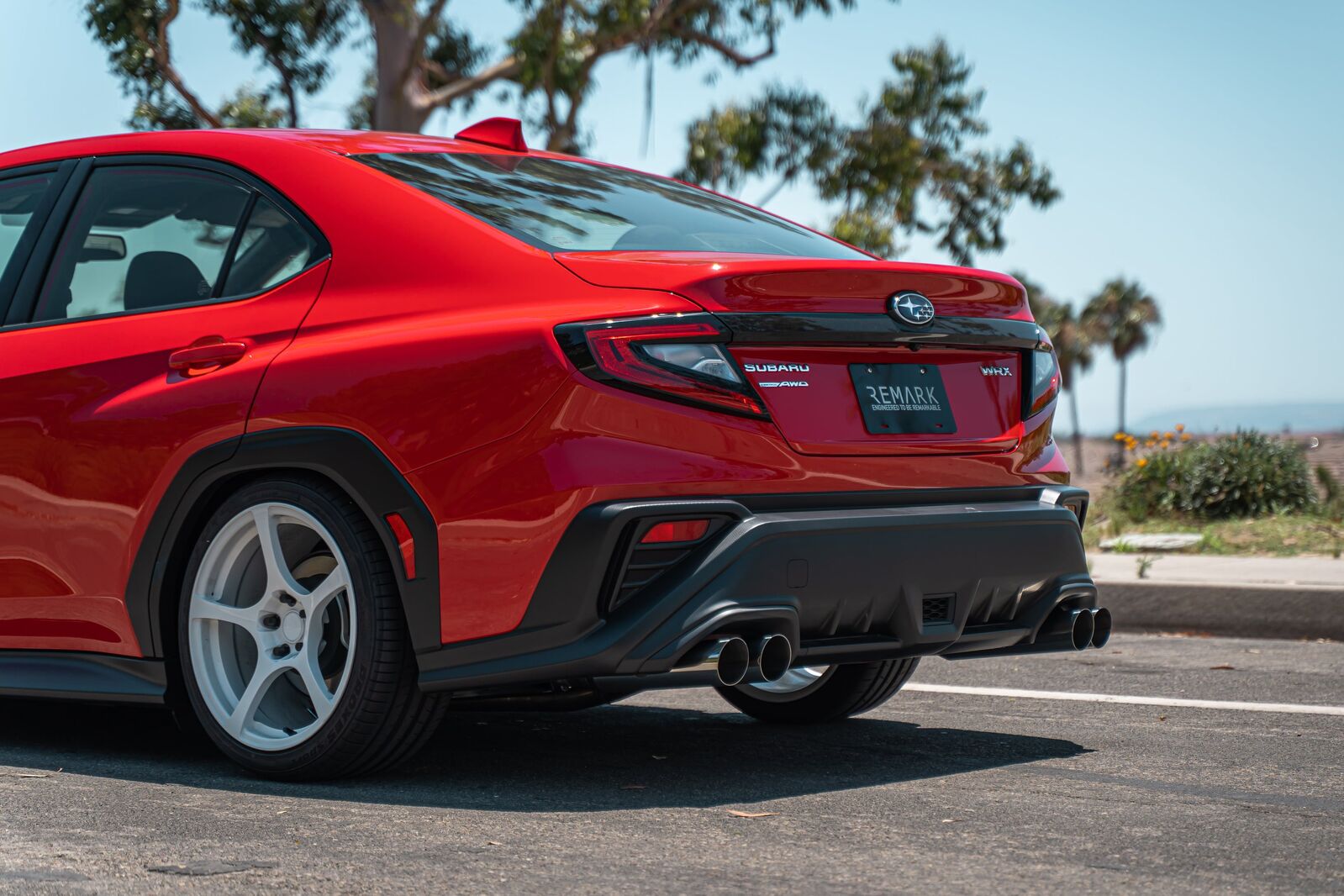 Remark Axle-Back Exhaust Burnt Stainless Single Wall Tip (BOSO Edition) - Subaru WRX VB 22+