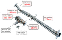 HKS Metal Catalyzer kit with 75mm pipe, 150 cell cats and MT/AT brackets - HKS - Revzone