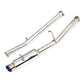 Invidia N1 Turbo Back Exhaust Non-Resonated - Straight Cut Titanium Blue Tips - Subaru WRX/STI GD 01-07