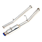 Invidia N1 Turbo Back Exhaust Non-Resonated - Straight Cut Titanium Blue Tips - Subaru WRX/STI GD 01-07 - Revzone