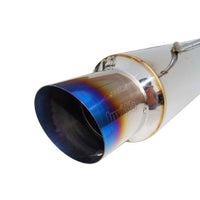 Invidia N1 Turbo Back Exhaust Non-Resonated - Straight Cut Titanium Blue Tips - Subaru WRX/STI GD 01-07 - Revzone