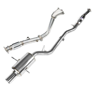 Invidia G200 Turbo Back Exhaust w/Hyperflow Down Pipe - Rolled Polished Stainless Tips - Subaru Forester XT SG 03-08