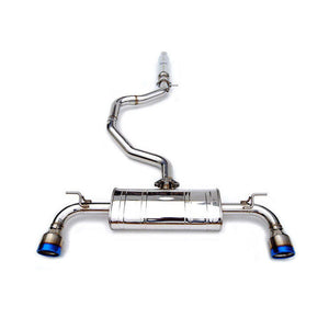 Invidia Q300 Turbo Back Exhaust - Rolled Polished Stainless Tips - VW Golf GTI Mk7