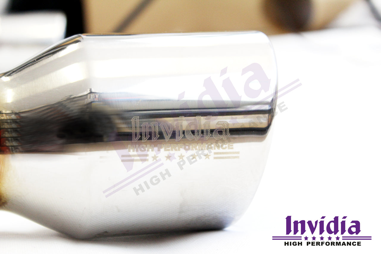 Invidia Q300 Turbo Back Exhaust - Rolled Polished Stainless Tips - VW Golf GTI Mk7 - Revzone