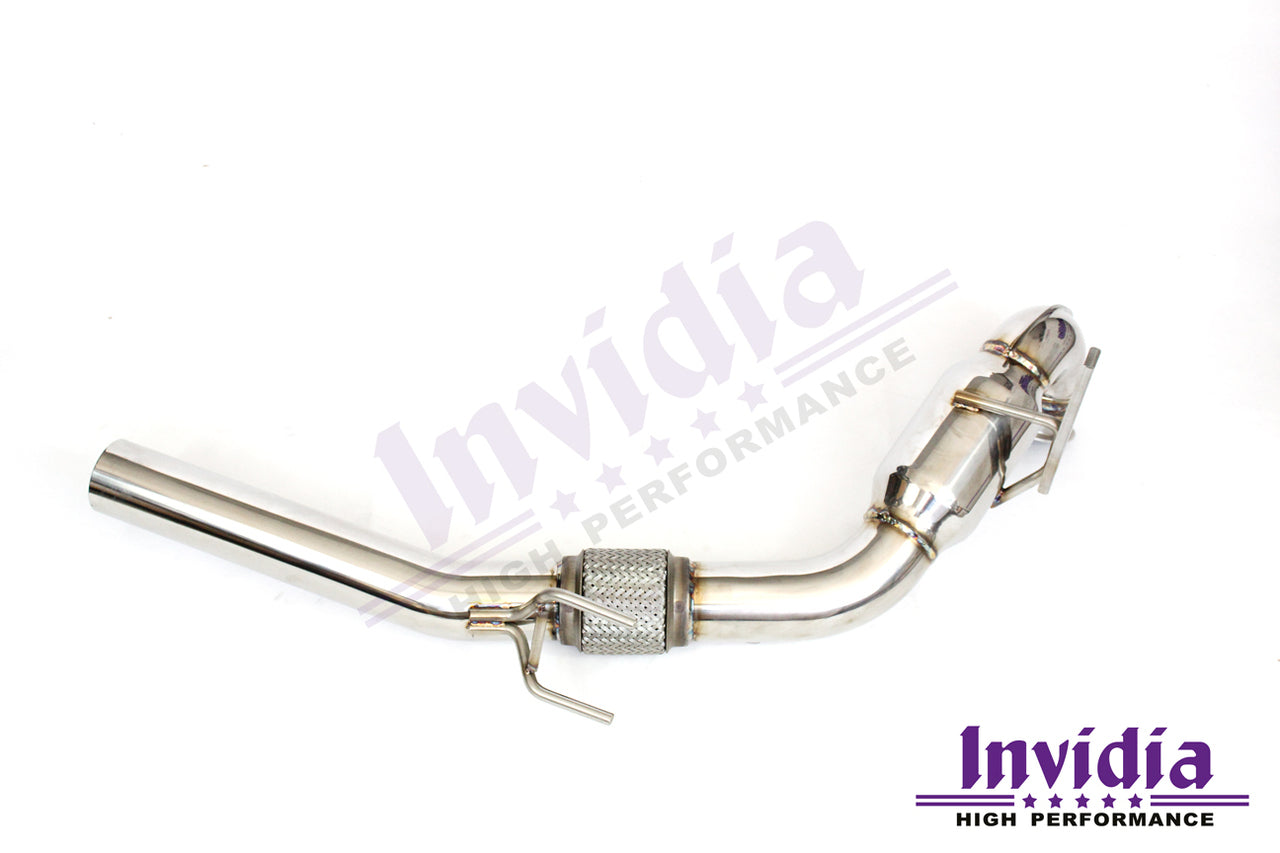 Invidia Q300 Turbo Back Exhaust - Rolled Polished Stainless Tips - VW Golf GTI Mk7 - Revzone