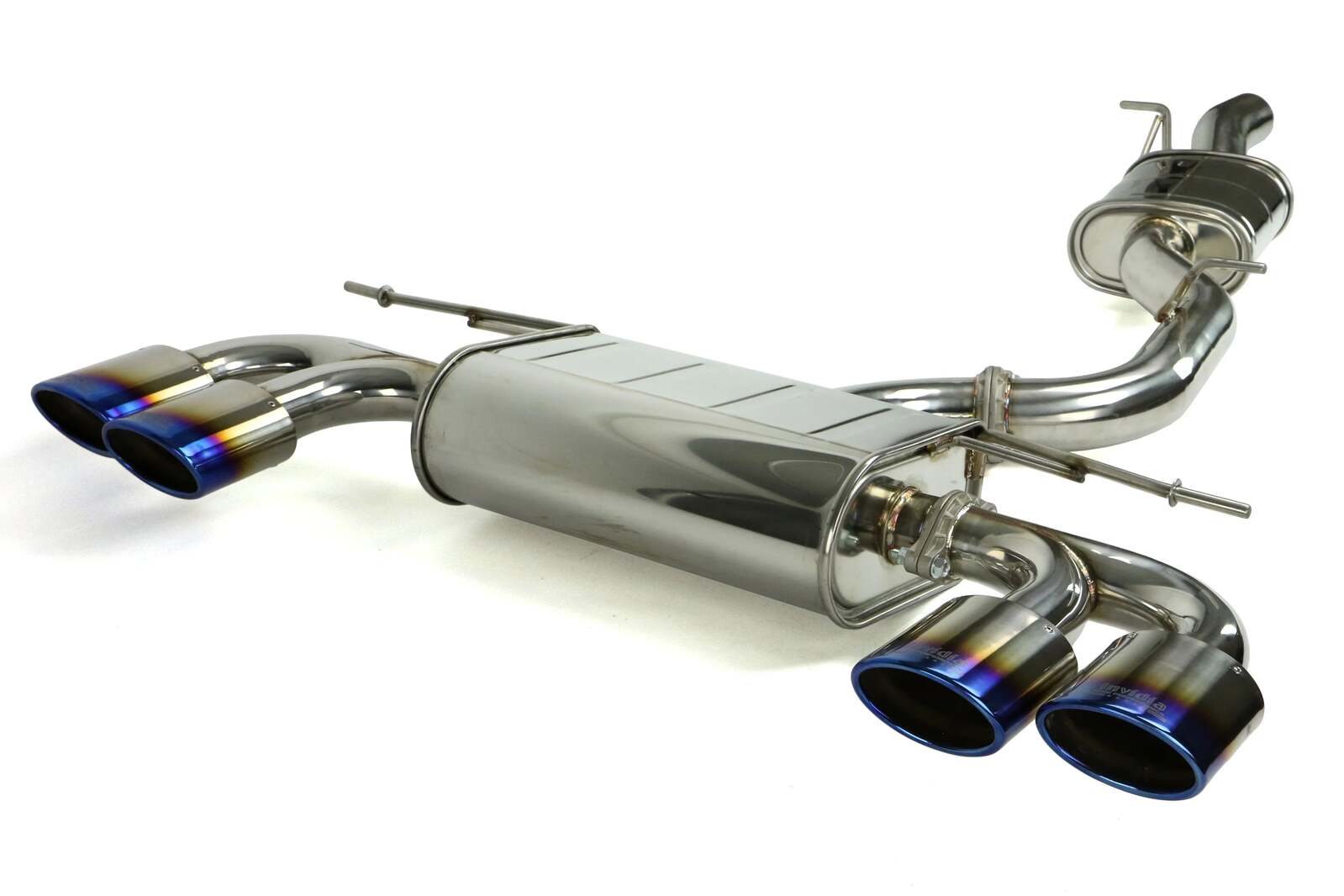 Invidia Q300 Non-Valved Turbo Back Exhaust w/Oval Tips - Rolled Polished Stainless Tips - VW Golf R Mk7 - Revzone