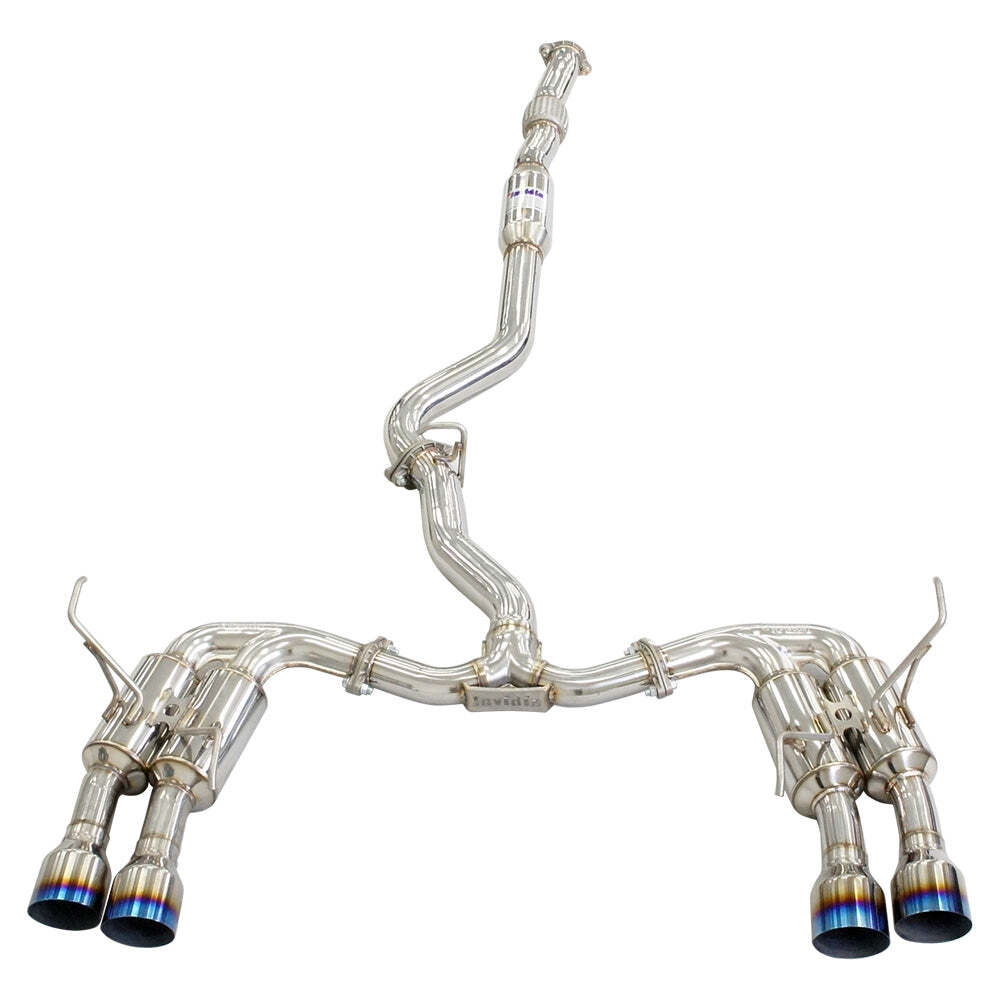 Invidia R400 Turbo Back Exhaust - Straight Cut Polished Stainless Tips - Subaru WRX 15-21 (6MT) - Revzone