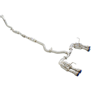 Invidia R400 Turbo Back Exhaust - Straight Cut Polished Stainless Tips - Subaru WRX 11-14/STI 11-21 (5MT/6MT)
