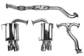 Invidia Q300 Turbo Back Exhaust - Straight Cut Titanium Blue Tips - Subaru WRX 15-21 (6MT) - Revzone
