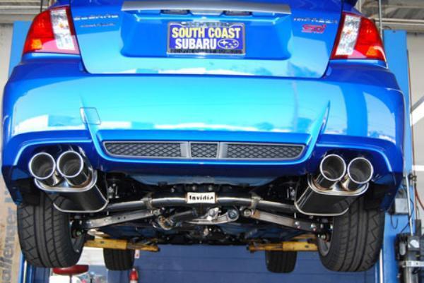 Invidia Q300 Turbo Back Exhaust - Rolled Polished Stainless Tips - Subaru WRX 15-21 (6MT) - Revzone