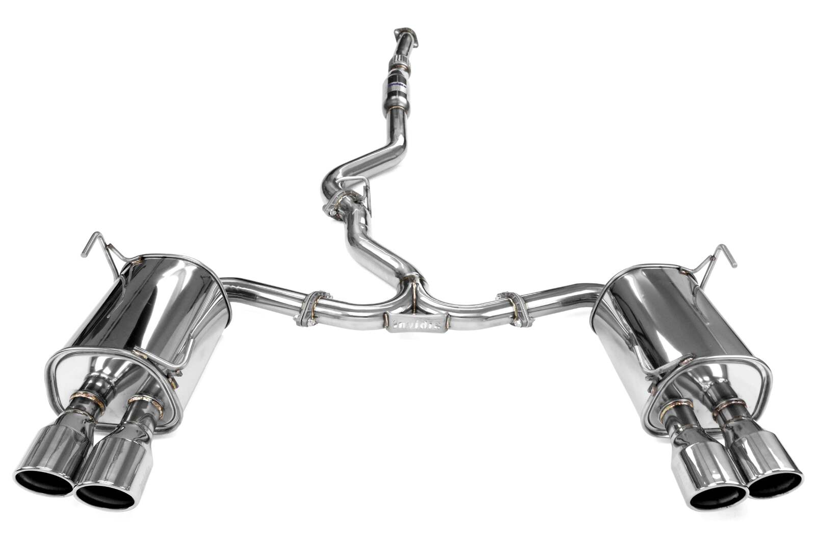 Invidia Q300 Turbo Back Exhaust - Rolled Polished Stainless Tips - Subaru WRX 11-14/STI 11-21 (5MT/6MT) - Revzone