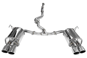 Invidia Q300 Turbo Back Exhaust - Rolled Polished Stainless Tips - Subaru WRX 11-14/STI 11-21 (5MT/6MT)