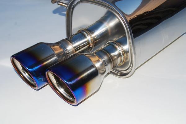 Invidia Q300 Turbo Back Exhaust - Rolled Titanium Blue Tips - Subaru WRX 15-21 (CVT Auto) - Revzone