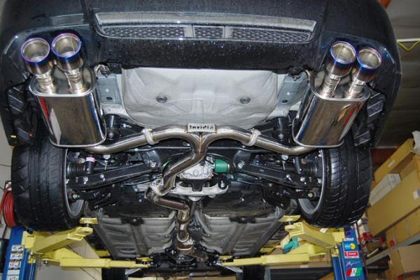 Invidia Q300 Turbo Back Exhaust - Rolled Titanium Blue Tips - Subaru WRX 15-21 (6MT) - Revzone
