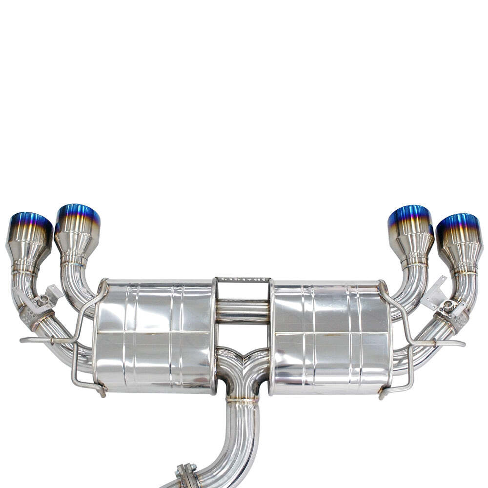 Invidia R400 Valved Turbo Back Exhaust w/Round Tips - Rolled Polished Stainless Tips - VW Golf R Mk7.5 - Revzone