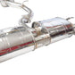Invidia R400 Valved Turbo Back Exhaust w/Round Tips - Rolled Titanium Blue Tips - VW Golf R Mk7.5