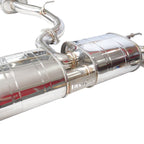 Invidia R400 Valved Turbo Back Exhaust w/Round Tips - Rolled Titanium Blue Tips - VW Golf R Mk7.5 - Revzone