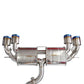 Invidia R400 Valved Turbo Back Exhaust w/Round Tips - Rolled Titanium Blue Tips - VW Golf R Mk7.5