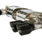 Invidia R400 Valved Turbo Back Exhaust w/Round Tips - Straight Cut Black Stainless Tips - VW Golf R Mk7.5