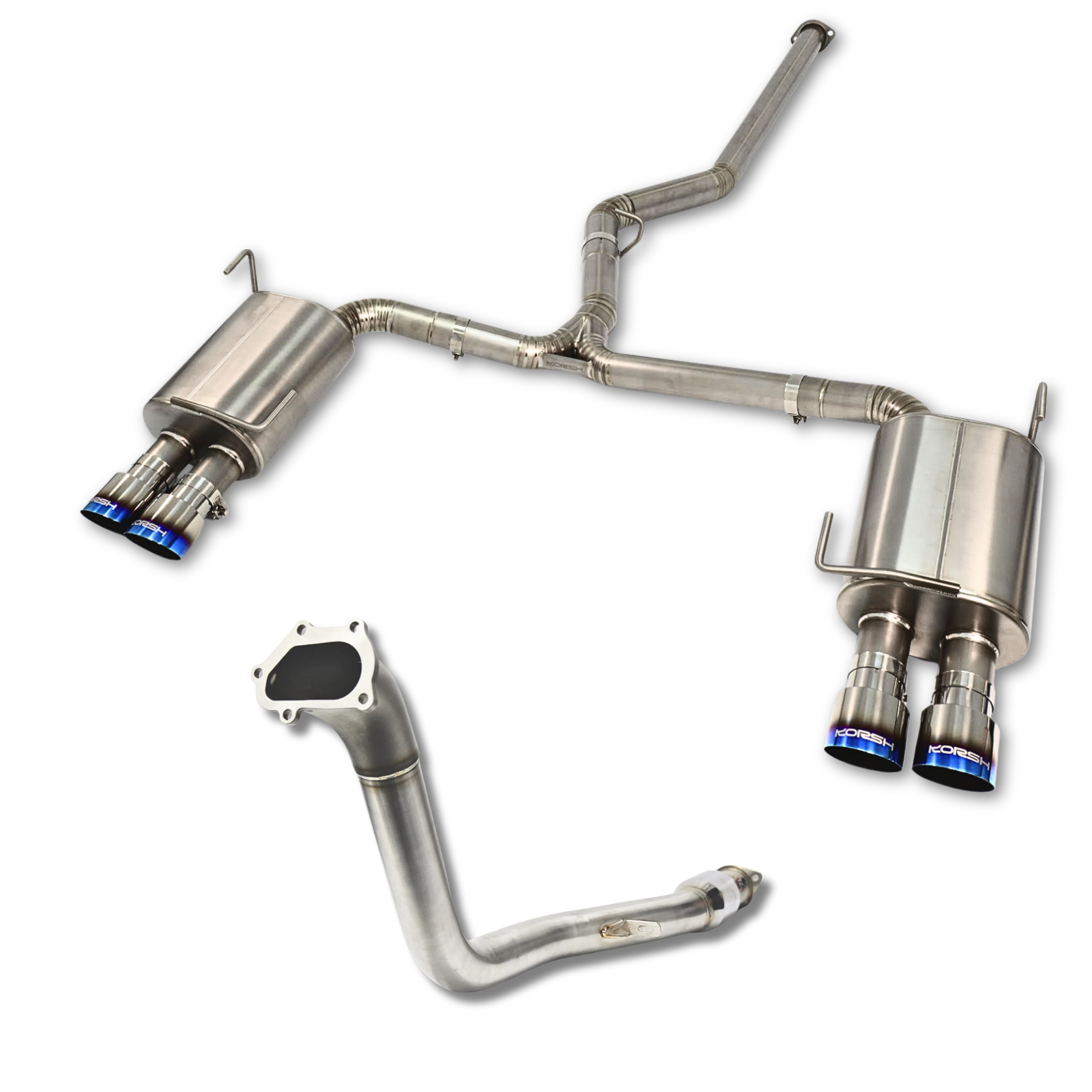 Korsh Subaru WRX 2011-14/STI 2011-2021 Turbo Back Exhaust - Full Titanium with Titanium Tips - Revzone