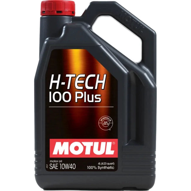 Motul H-TECH 100 PLUS 10W-40 100% Synthetic Engine Oil - Revzone