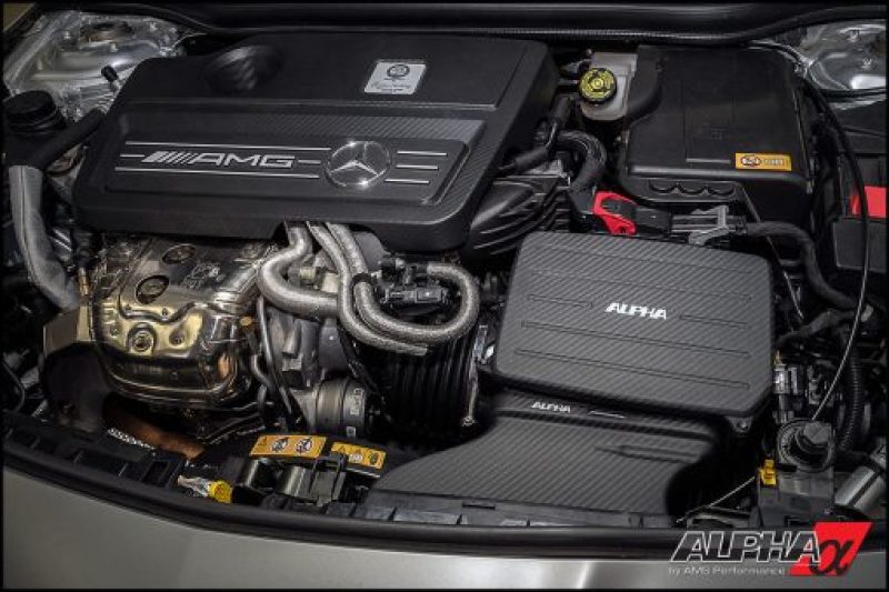 AMS Performance 14-18 Mercedes-Benz CLA 45 AMG 2.0T Alpha Cold Air intake w/Carbon Fiber Lid & Duct - ALP.19.08.0003-1