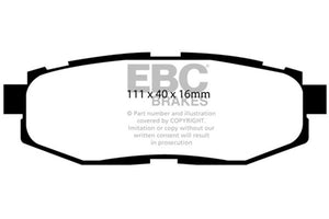 EBC 10-14 Subaru Legacy 2.5 GT Bluestuff Rear Brake Pads - DP51758NDX